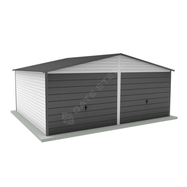 Garaż Dwuspadowy Premium Dwie Bramy 6m x 6m