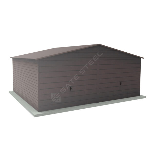 Garaż Dwuspadowy Premium Dwie Bramy 6m x 6m