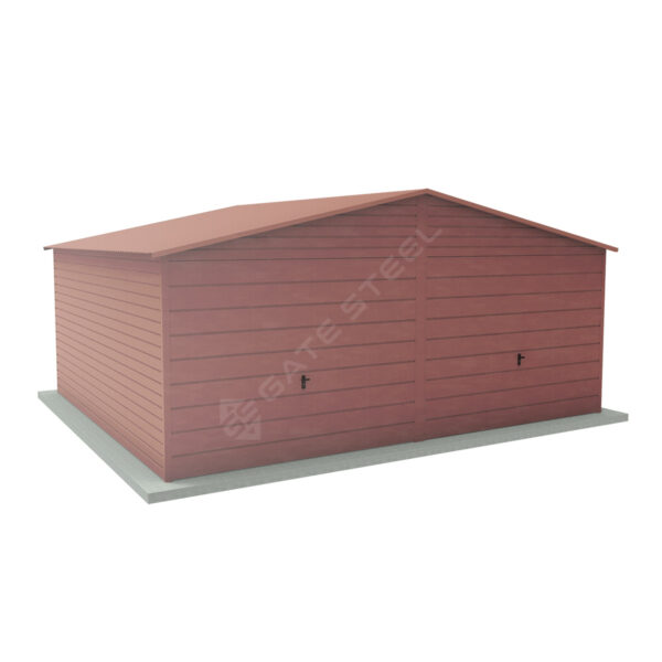 Garaż Dwuspadowy Premium Dwie Bramy 6m x 6m