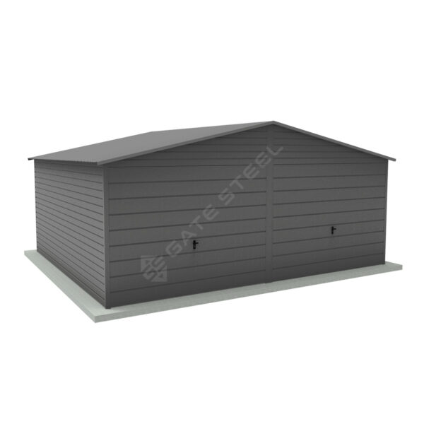 Garaż Dwuspadowy Premium Dwie Bramy 6m x 6m
