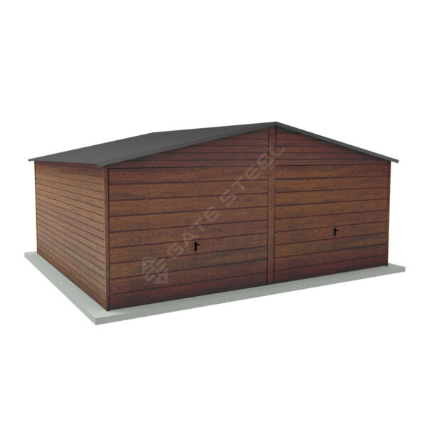 Garaż Dwuspadowy Premium Dwie Bramy 6m x 6m