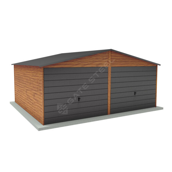 Garaż Dwuspadowy Premium Dwie Bramy 6m x 6m
