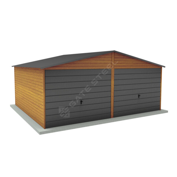 Garaż Dwuspadowy Premium Dwie Bramy 6m x 6m