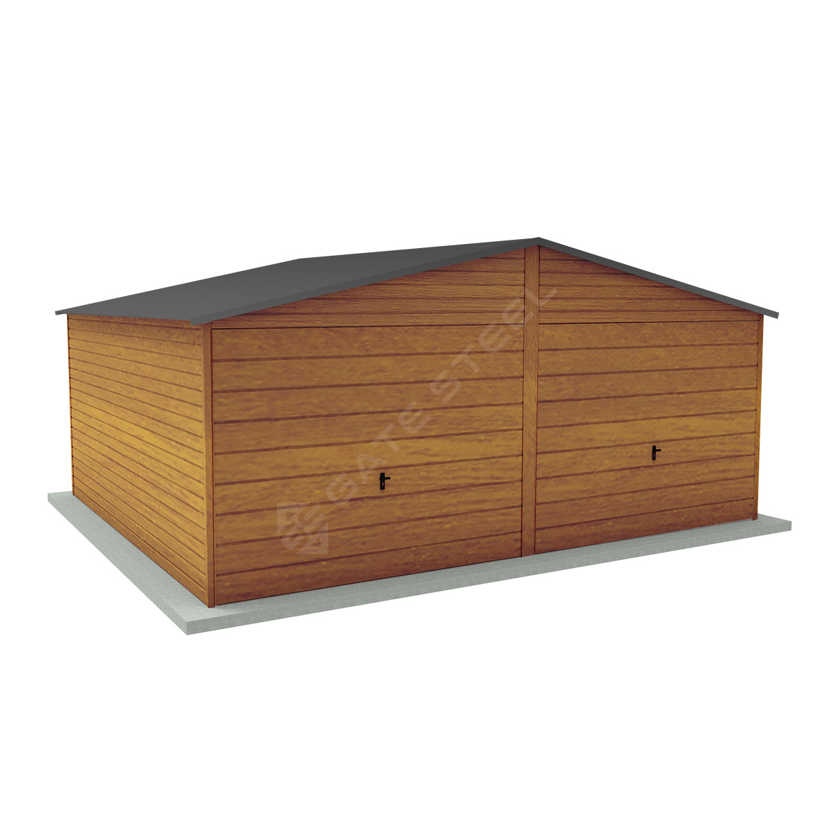 Garaż Dwuspadowy Dwie Bramy Premium 6m x 5m Garaż Dwuspadowy Dwie Bramy Premium 6m x 5m