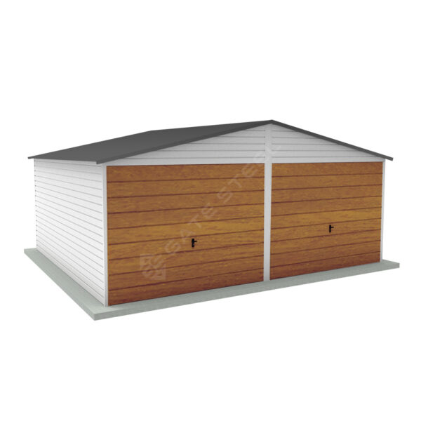 Garaż Dwuspadowy Premium Dwie Bramy 6m x 6m